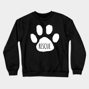 Rescue Dog dad mom woman gift funny cute canine owner Crewneck Sweatshirt